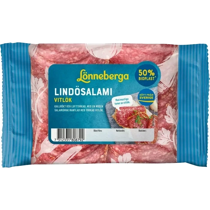 Lindösalami Rökt Vitlök 120g Lönneberga