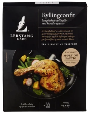 Kyllingconfit 2stk Ca600g Lerstang