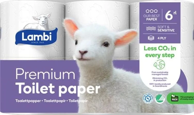 Toalettpapir Premium 6pk Lambi