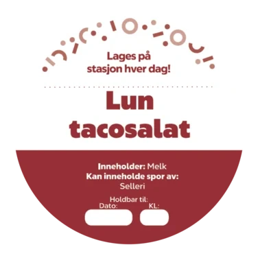 Circle K Ø70mm Lun Tacosalat, 500 stk