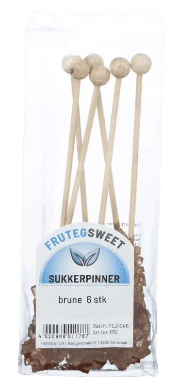 Sukkerpinner Brune 6stk Candy