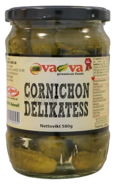Agurk Cornichoni Vava 580g