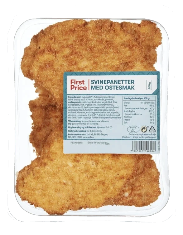 Svinepanetter m/Ostesmak 800g First Price