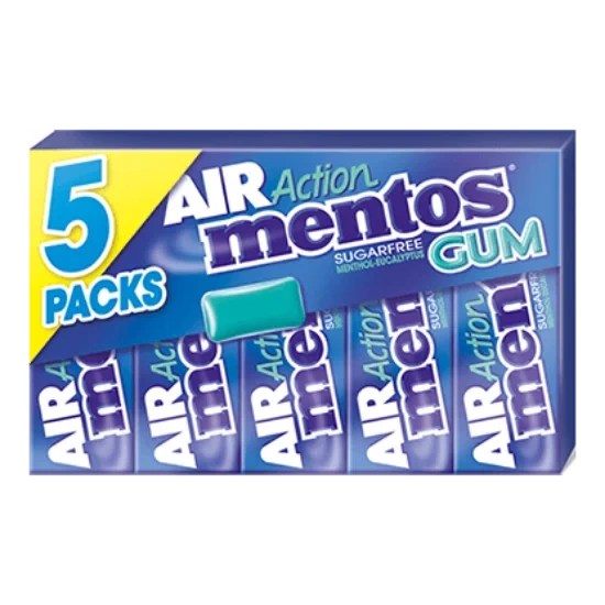 Mentos Gum 5pk Air Menthol Eucalyptus