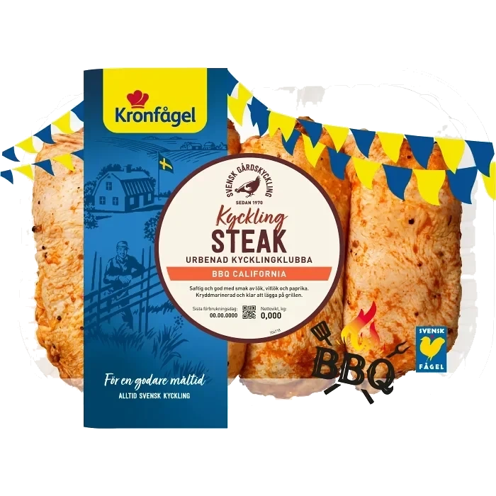 KycklingSteak BBQ California ca 900g Kronfågel