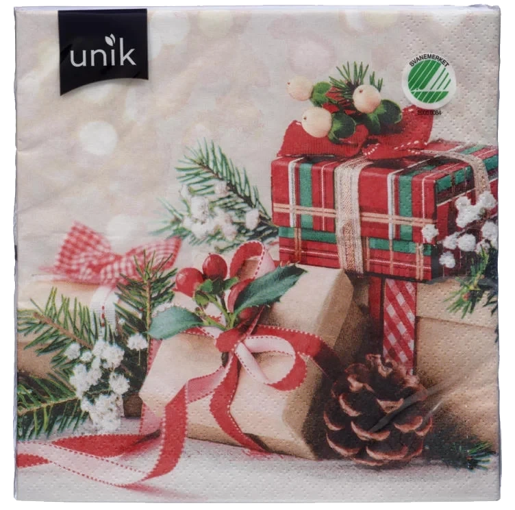 Serviett Jul Julegaver 20stk Unik