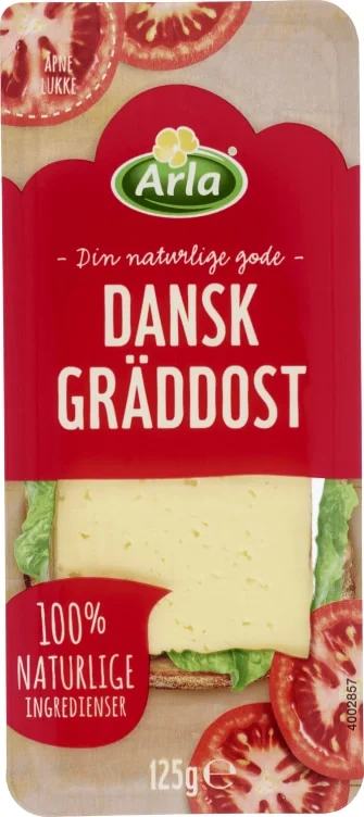 Arla Dansk Gräddost Skivet 125g