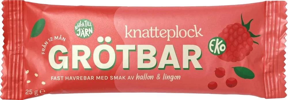 Grötbar Hallon & Lingon EKO 12M