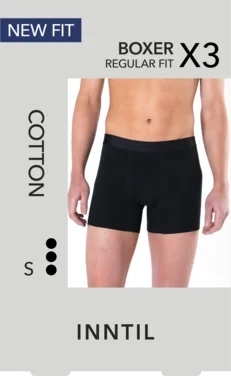 Men's Boxer, 3-pack, Black, S