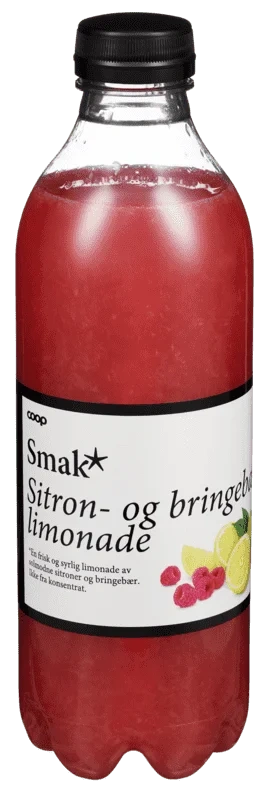 Smak Limonade Bringebær 1l