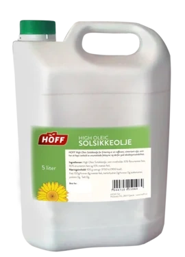 Hoff High Oleic Solsikkeolje For Frityr 5ltr