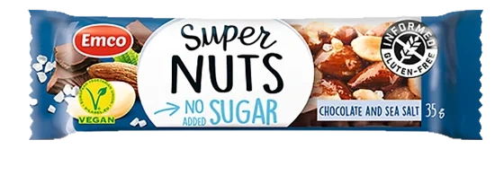 Emco Super Nuts Bar Chocolate & Sea salt 35g