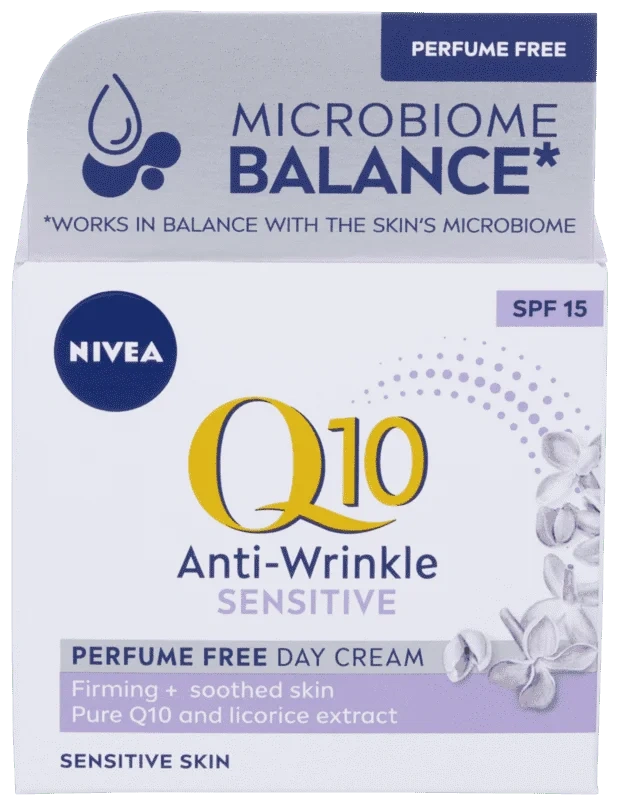 Nivea Q10 Anti-wrinkle Sensitive Parfume Free Day Cream Spf15 50ml