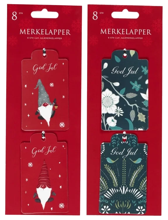 Merkelapper Stanset 8stk
