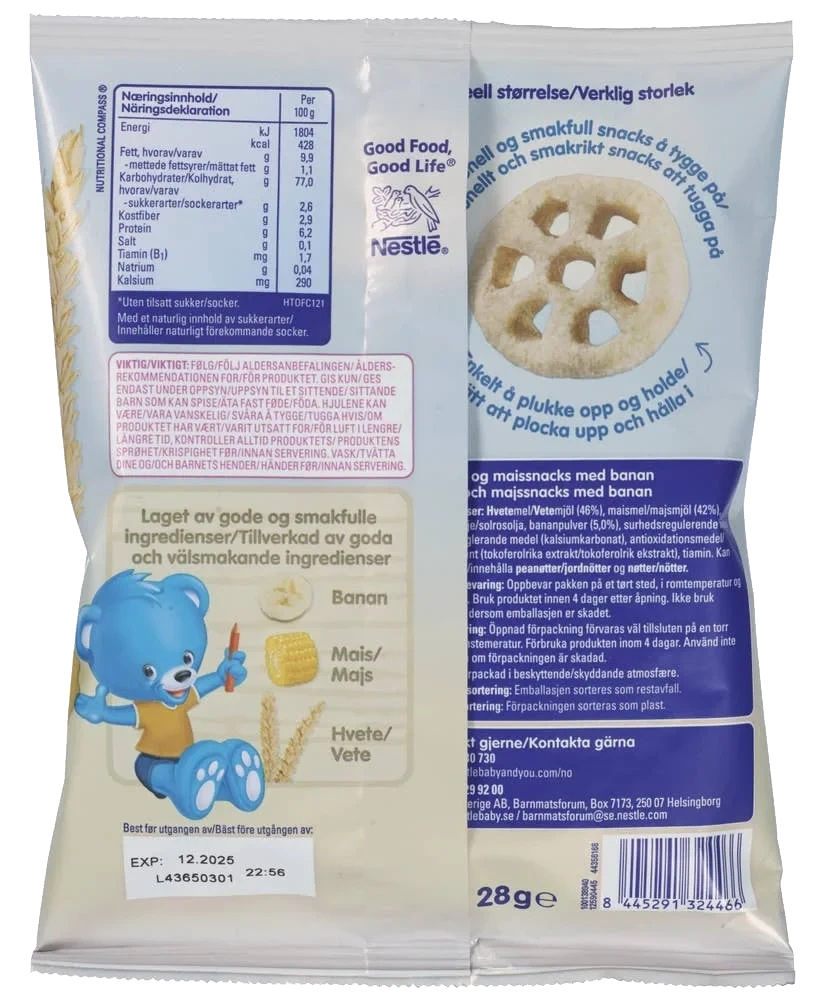 Tyggehjul med banansmak