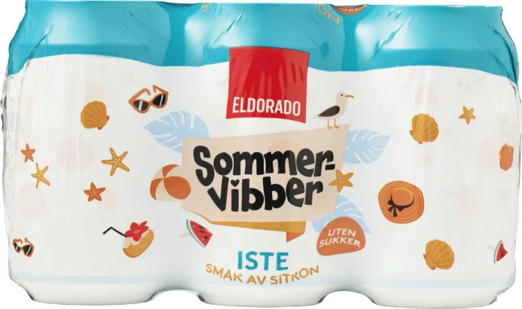 Iste Sitron u/Sukker 0,33lx6 boks Sommervibber