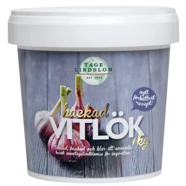 Hakket Hvitløk 1kg Tage Lindblom