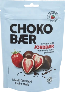 Nordthy Rainforest Alliance Chokobær Jordbær Mørk Chokolade og Hvid Chokolade 90g