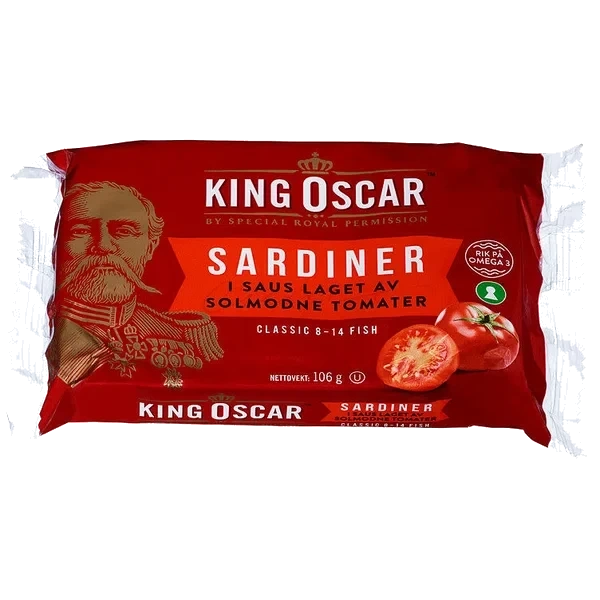 King Oscar Sardiner I Tomat 106g