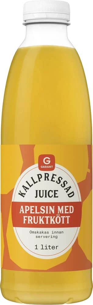 Kallpressad Apelsinjuice med Fruktkött
