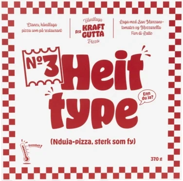Pizza Heit Type med Nduja 370g