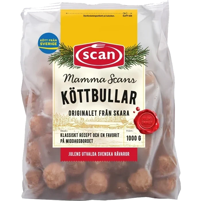 Köttbullar Mamma Scans 1kg Scan