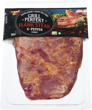 Coop Gp Flank Steak 4 Pepper Ca 600g Vv