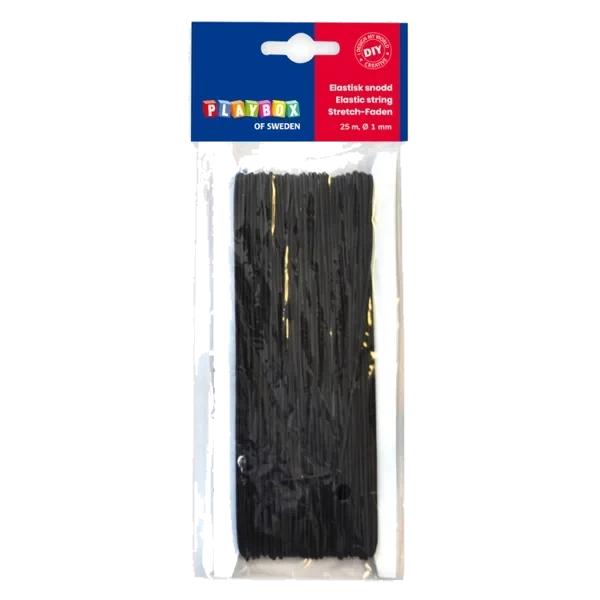 Elastisk  Snor 25 M Svart