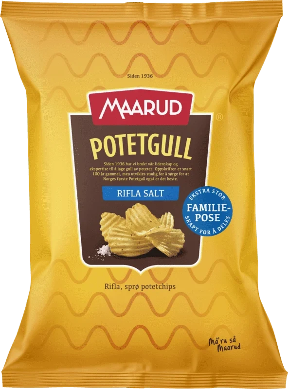 Maarud Potetgull Riflet Salt 370g