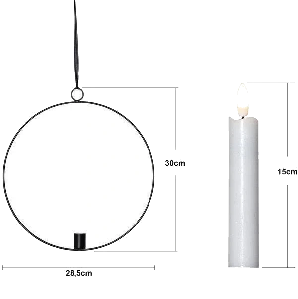 Inomhusdekoration Flamme Ring Svart