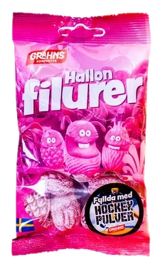 Filurer Bringebærdrops med Hockeypulver