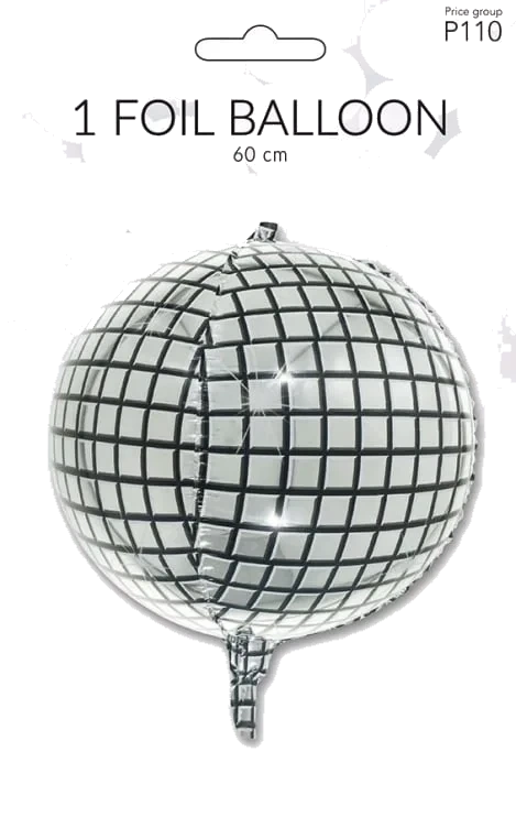 Folieballong 60cm Diskokule
