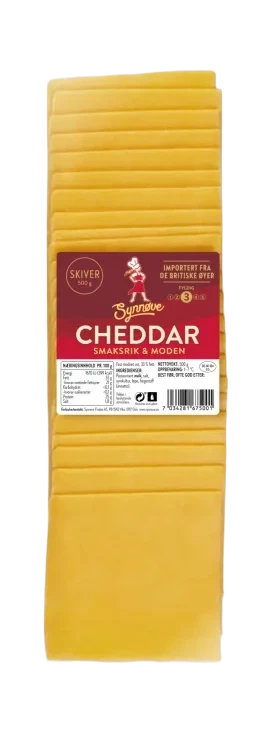 Synnøve Cheddar Skivet 500g