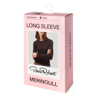 Wool Long Sleeve Dark Brown Xl Pierre Robert