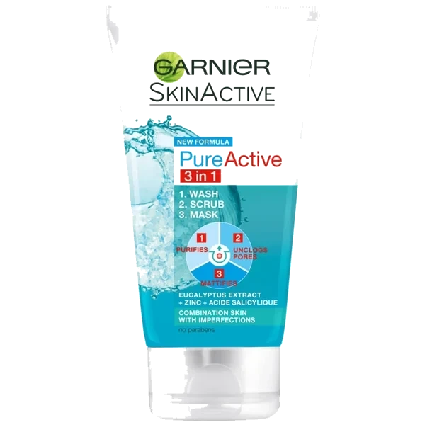 Garnier PureActive Salicylic In1 Anti-Pimple Clay Cleanser For Impure Skin 150 ml
