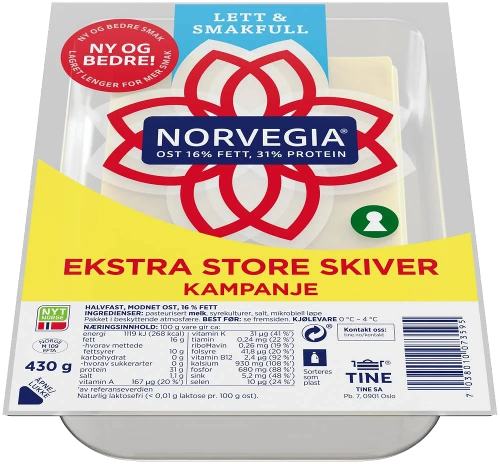 Norvegia Lett & Smakfull skivet