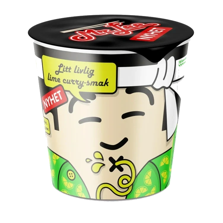 Nudler i Kopp Lime Curry 65g Mr.Lee