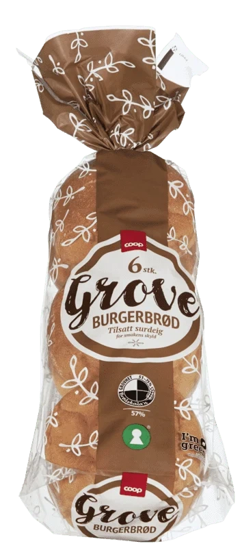 Coop Grove Burgerbrød 380g