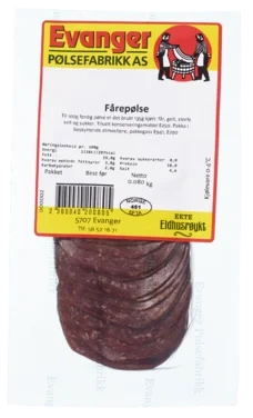 Fårepølse Skåret Ekte Eldhusrøykt