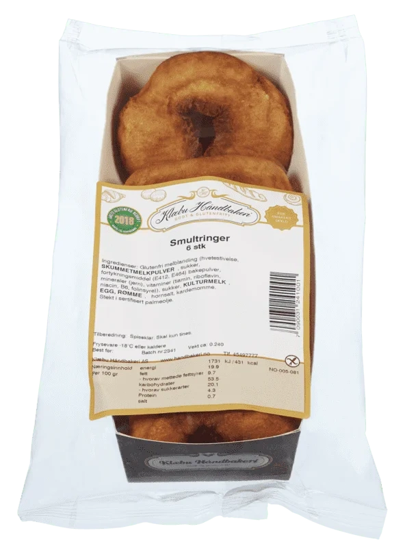 Smultringer Glutenfri 6 stk 240 Gr (8)