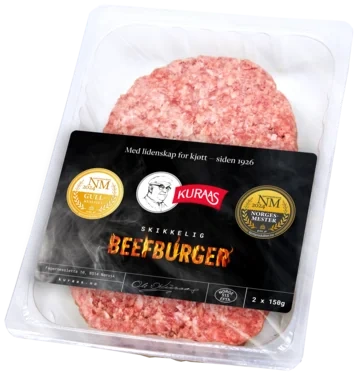 KURAAS Skikkelig Beefburger 150g X 2