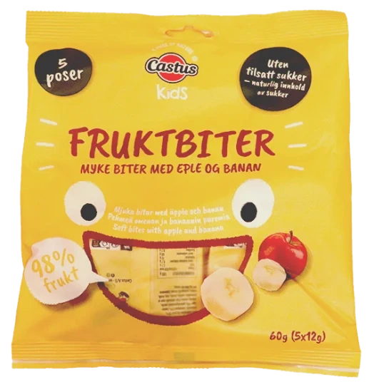 Castus Fruktbiter Eple&Banan 60g
