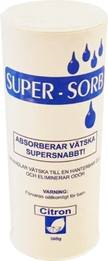 Super Sorb 360 Gr 6-14-ss Absorberende Pulver Sitron Lukt