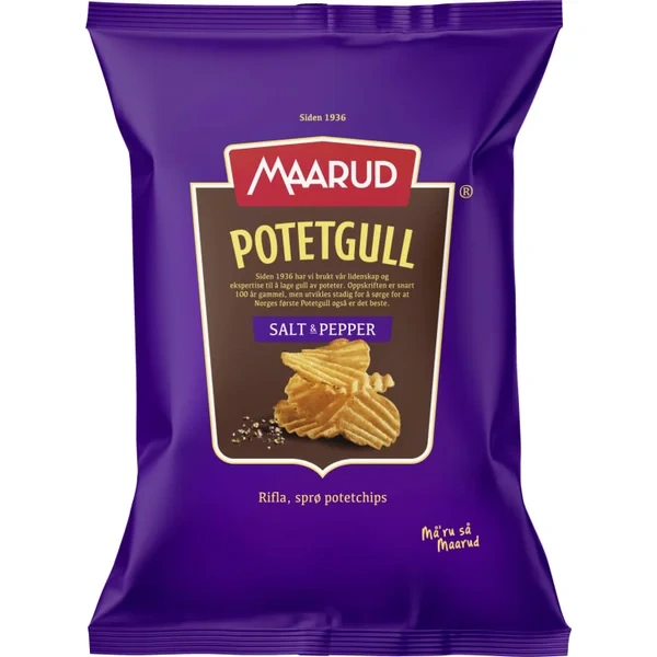 Maarud Potetgull Salt Pepper 250g