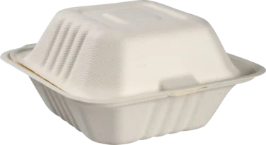 Takeaway Boks Hvit 152x153x77mm Sukkerrør
