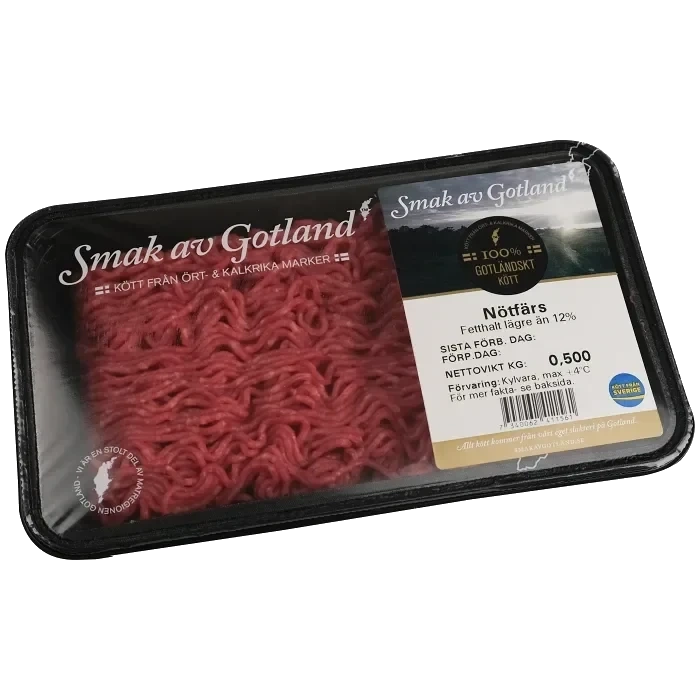 Nötfärs Färsk 12% 500g Smak av Gotland