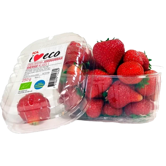 Jordgubbar Ekologiska 250g Klass 1 ICA I love eco
