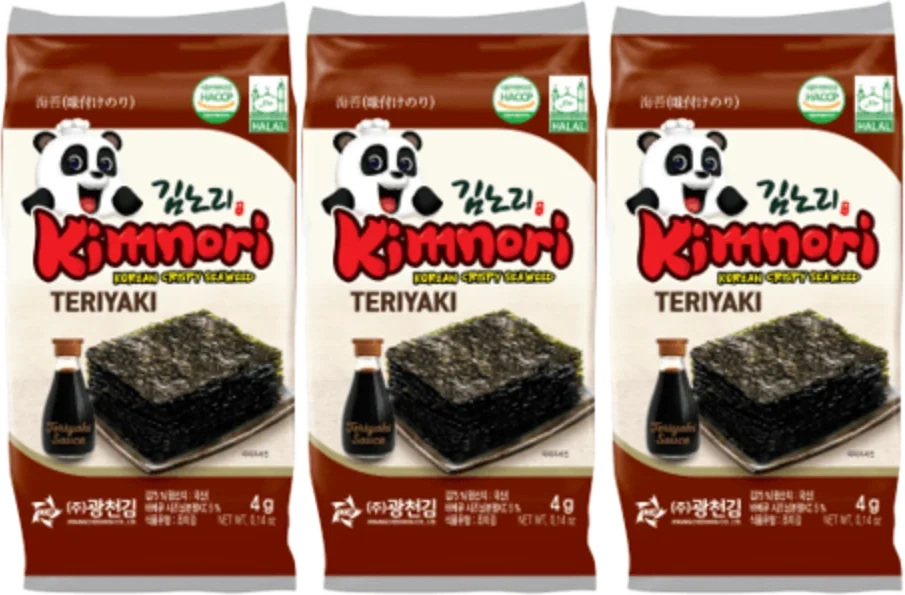 Kimnori Seaweed Snack Teriyaki 3x12g