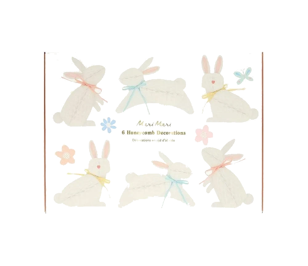 Bunny honeycomb decorations