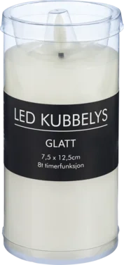 Led Kubbelys i Display Tray, Hvite, 7,5cm X 12,5cm, 35stk